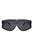 Retro Flat Top Oversize Curved Fashion Sunglasses