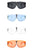 Retro Flat Top Oversize Curved Fashion Sunglasses