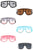 Oversize Square Fashion Shield Visor Sunglasses