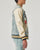 HAND DRAWING LEATHER SLEEVES DENIM VARSITY JACKET