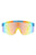 Mirrored Rectangle Sports Reflective Sunglasses