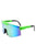 Mirrored Rectangle Sports Reflective Sunglasses