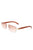 Rectangle Rimless Retro Tinted Sunglasses