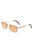 Rectangle Rimless Retro Flat top Sunglasses