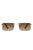 Rectangle Rimless Retro Flat top Sunglasses