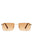 Rectangle Rimless Retro Flat top Sunglasses