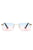 Rectangle Rimless Retro Flat top Sunglasses