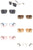 Rectangle Rimless Retro Flat top Sunglasses