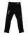 MULTI PATCH  SLIM FIT BLACK DENIM PANTS