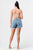 Side slid denim shorts