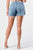 Side slid denim shorts