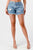 Side slid denim shorts