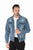 Men's Denim Jacket with Distressed