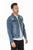 Men's Denim Jacket with Distressed