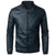 Men's Leather Jacket Spring Autumn Casual Lightweight Zip Jacket Softshell Jacket