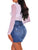 Women's ripped loose and slim denim skirt