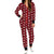 Women's elk print one-piece home wear pajamas