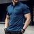 New POLO Shirt Pocket Men's Muscle Sports Polo Shirt